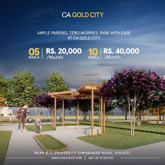 CA Gold City Sialkot Official, Residential & Commercial Plots For Sale